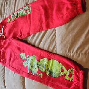 Grinch Juniors Red Jogger Pants